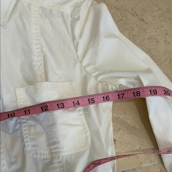 Burberry White Collared Shirt Dress - Picture 6 of 11